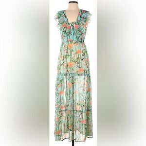 NEW W/Tags AMERICA & BEYOND Tropical Flowy Maxi Dress (S) Retail $119